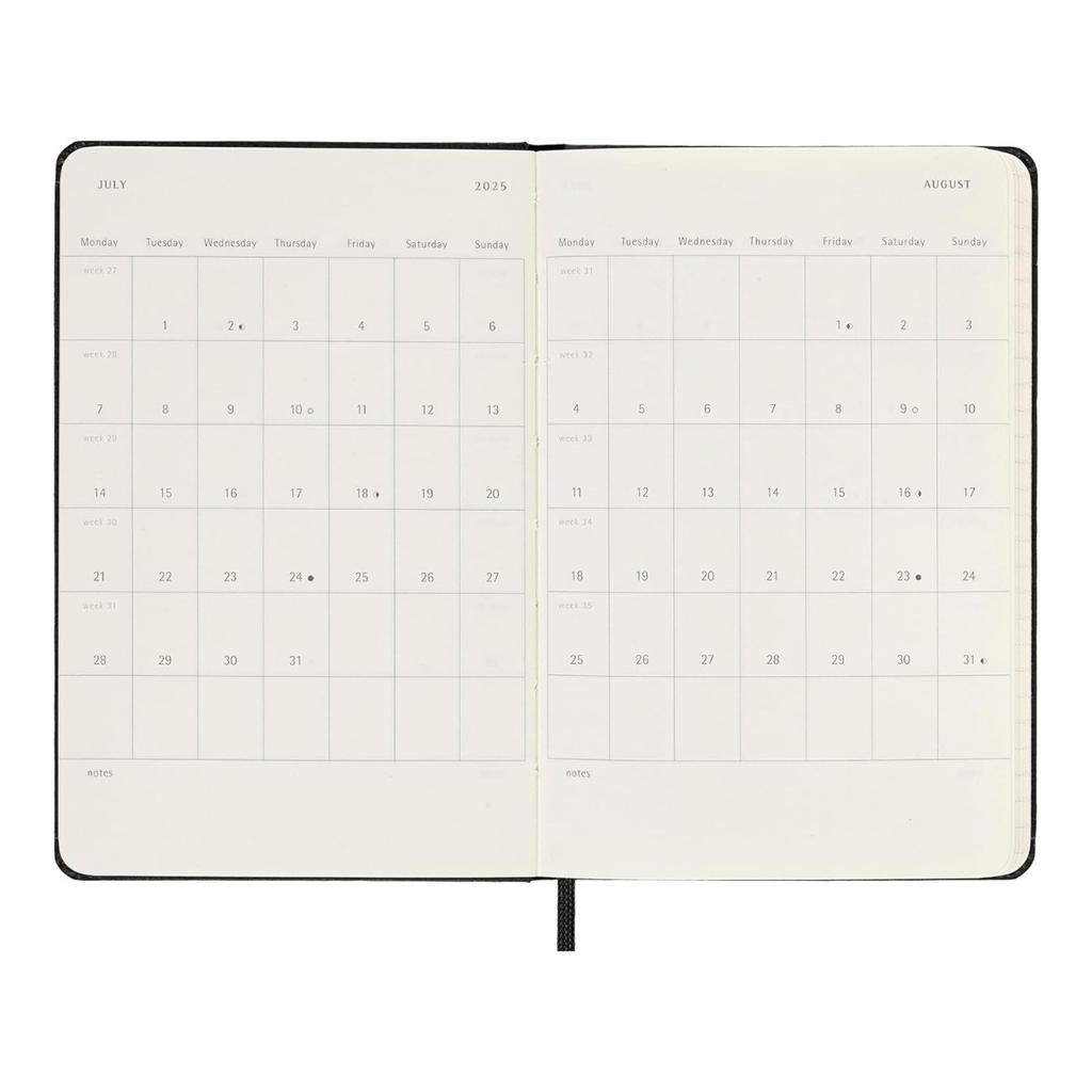 Moleskine Планировщик на 2025 год в твердом переплете