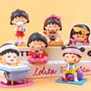 7CM Maruko Figure Chibi Maruko Chan Anime Set Cute Model Desktop Toy Doll Cool Gift Collection Ornaments Artwork PVC Saitama