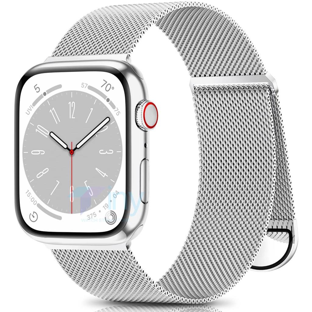 Металлический Миланский Петлевой Ремешок Для Apple Watch Ultra Ремешок 49мм 42мм 44мм 45мм 41мм Стальная Сетчатая Магнитная iWatch Серии 9/8/7/6/5/4/3/SE