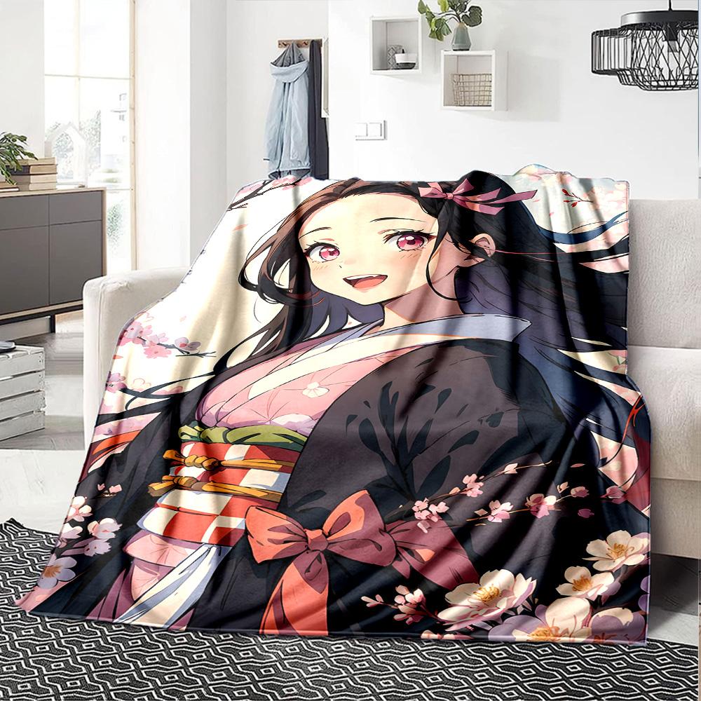1pc Nezouko Blanket, Gift, for Men and Women, Soft Blanket, Good for Sofa Bed Couch Travel, Lightweight Flannel Blanket