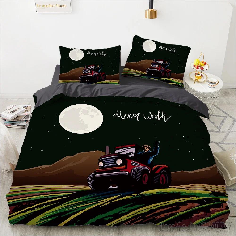 Cartoon Fast Speed Car King  Duvet Cover Set HD Comforter Cover for Kids Bedding Sets Bedclothes Bedroom Decor