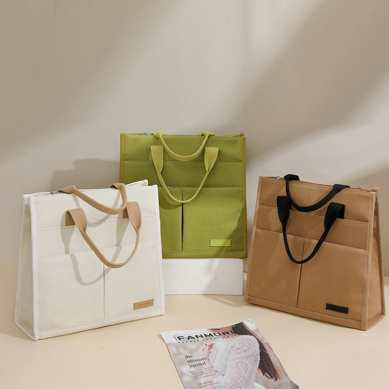 Women's Handbag Lightweight Multi-Compartment Canvas Bag Travel Commuter Computer Bag