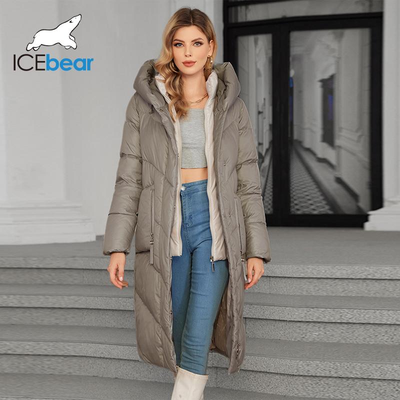 Женская теплая мягкая куртка-пуховик с большим карманом на молнии, женская утепленная куртка-парка