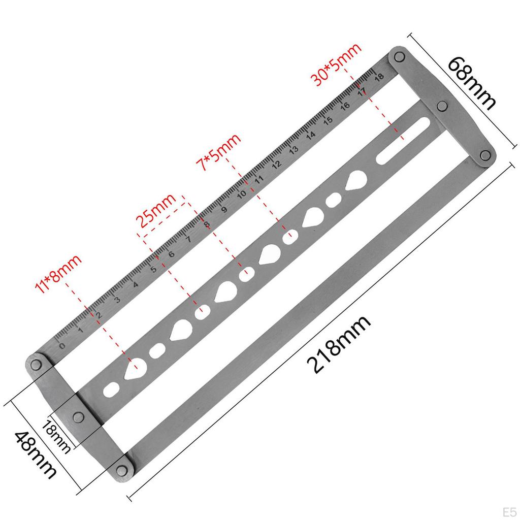 Belt Positioning Auxiliary Ruler End Tool Leatherwork Handcraft DIY Cutting Punch Hole