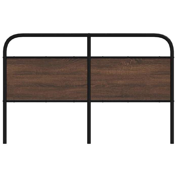 VidaXL Tête de lit chêne marron 150 cm acier et bois d'ingénierie, tête de lit pour lit double, meuble de chambre à 4100341