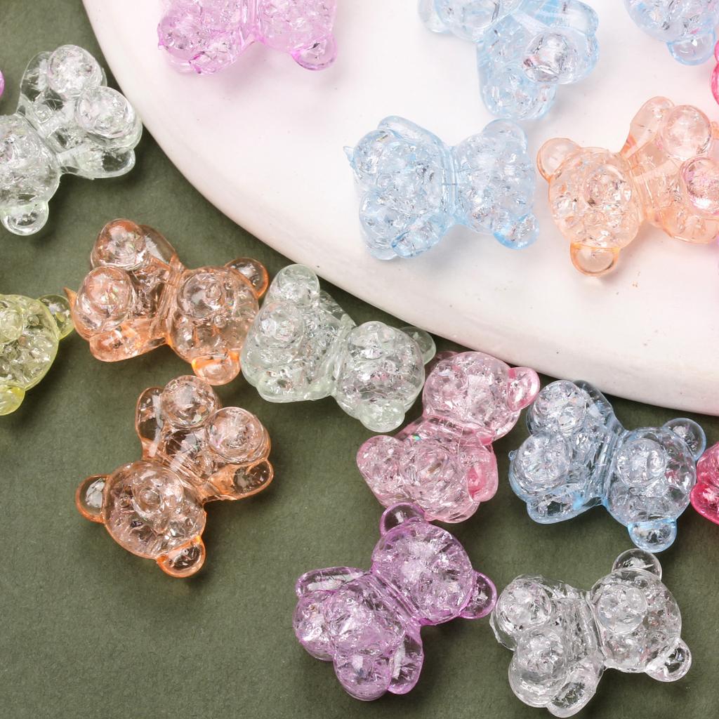 Подвески Ювелирные изделия Изготовление акрила DIY Материал Браслет Ожерелье Аксессуары 35 шт./компл. Имитация Стеклянных Взрывов Мультяшный Медведь Бусины Россыпью