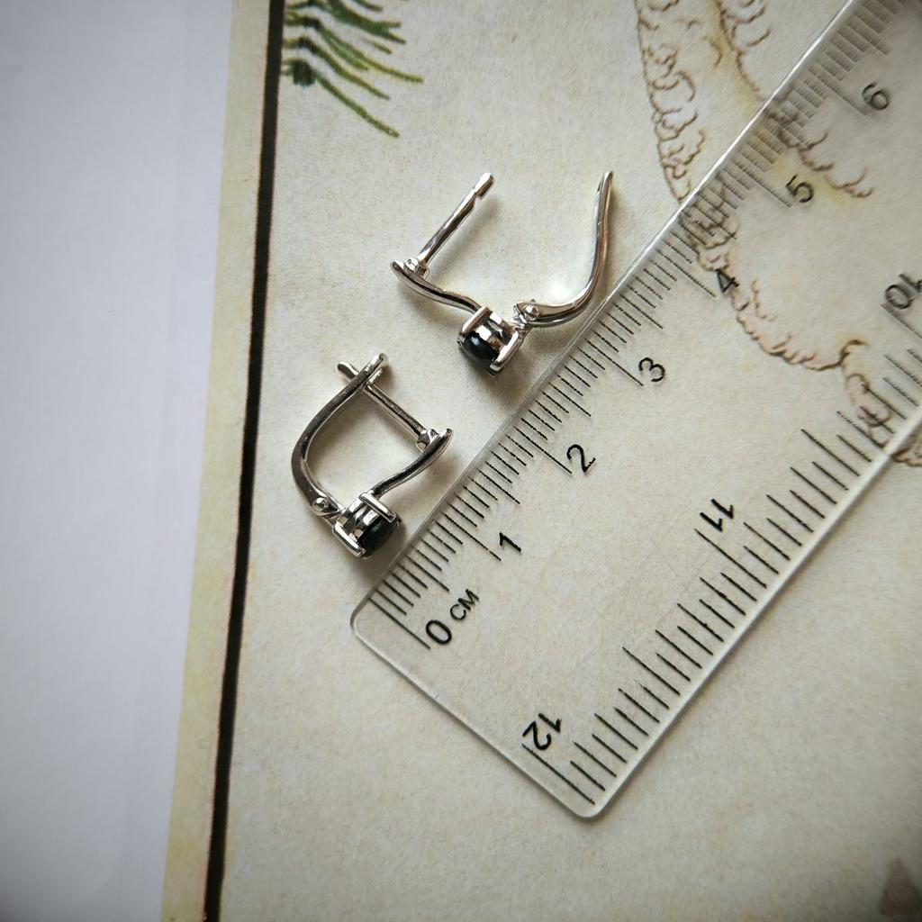 Серебряные серьги с натуральным сапфиром 1.313ct (2178873)