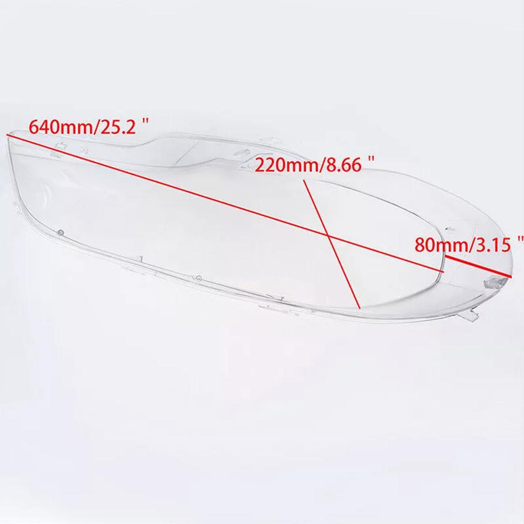 2PCS Clear Headlight Lens Cover Headlamp Left+Right For BMW X5 E70 2007-2013