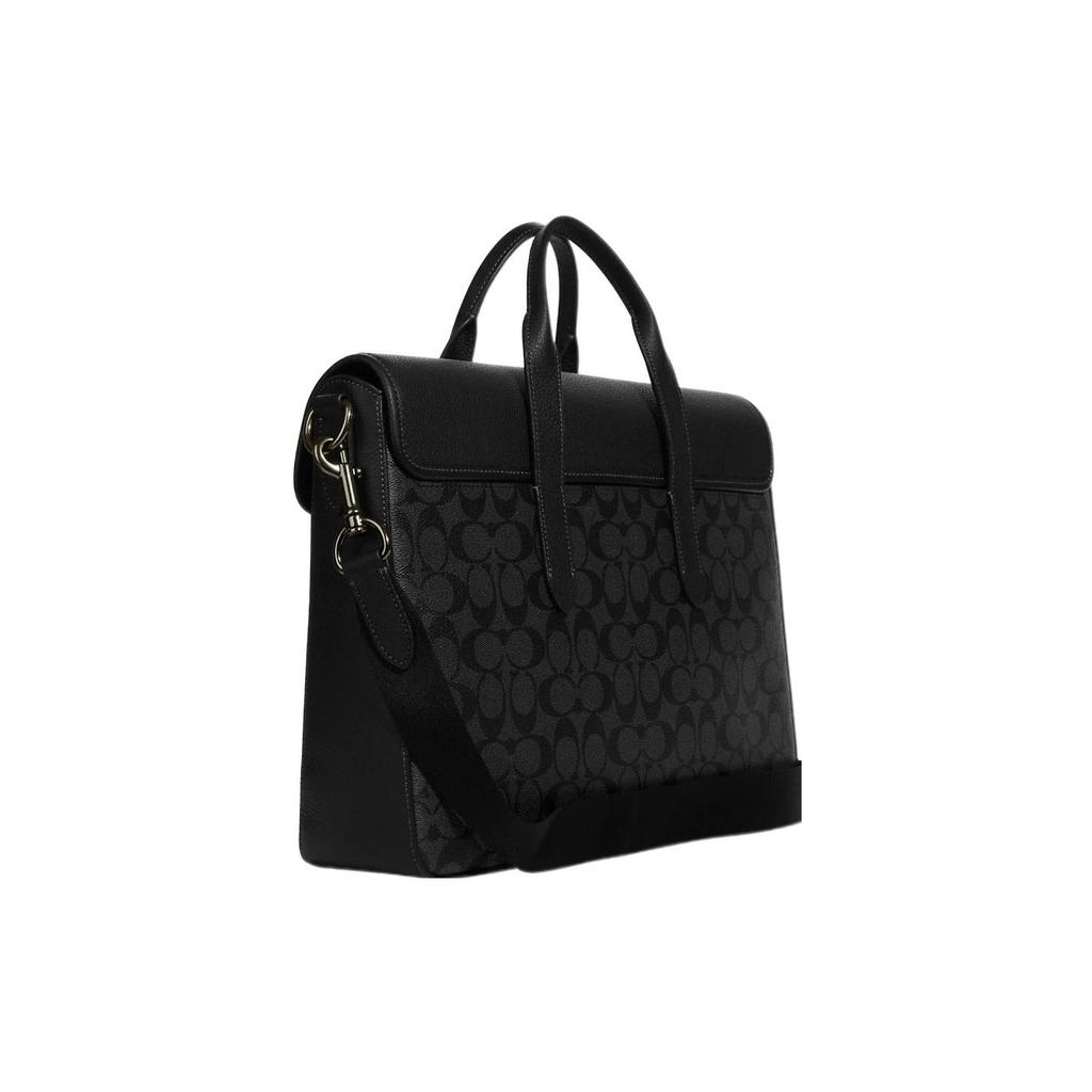 New COACH Sullivan Cow Leather Briefcase Handbag Shoulder Bag Crossbody Bag Large Size Men's Black C9873-QBMI5