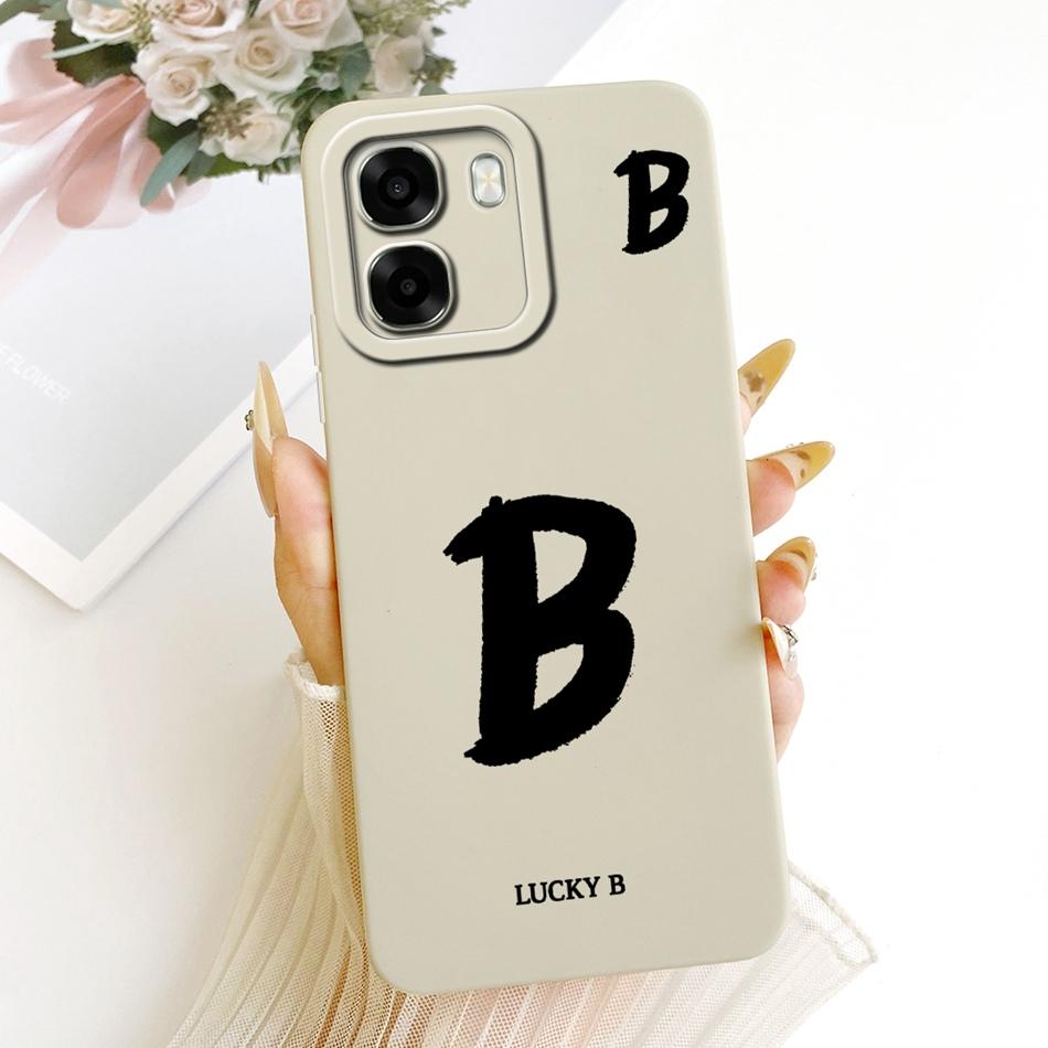 For OPPO A6X A6 A6T Pro 4G 5G 2026 Lucky Initial Letter Phone Case For Oppo A6 A6x A6t Soft Silicone Shockproof Cases Bumpers