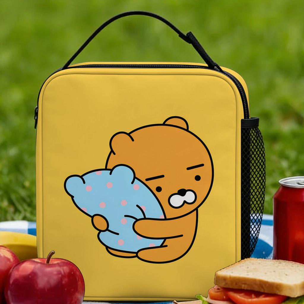 K-Kakaos F-Friends Lunch Bag For Girls Print Lunch Box Cute Outdoor Picnic Cooler Bag Portable Waterproof Tote Food Bags