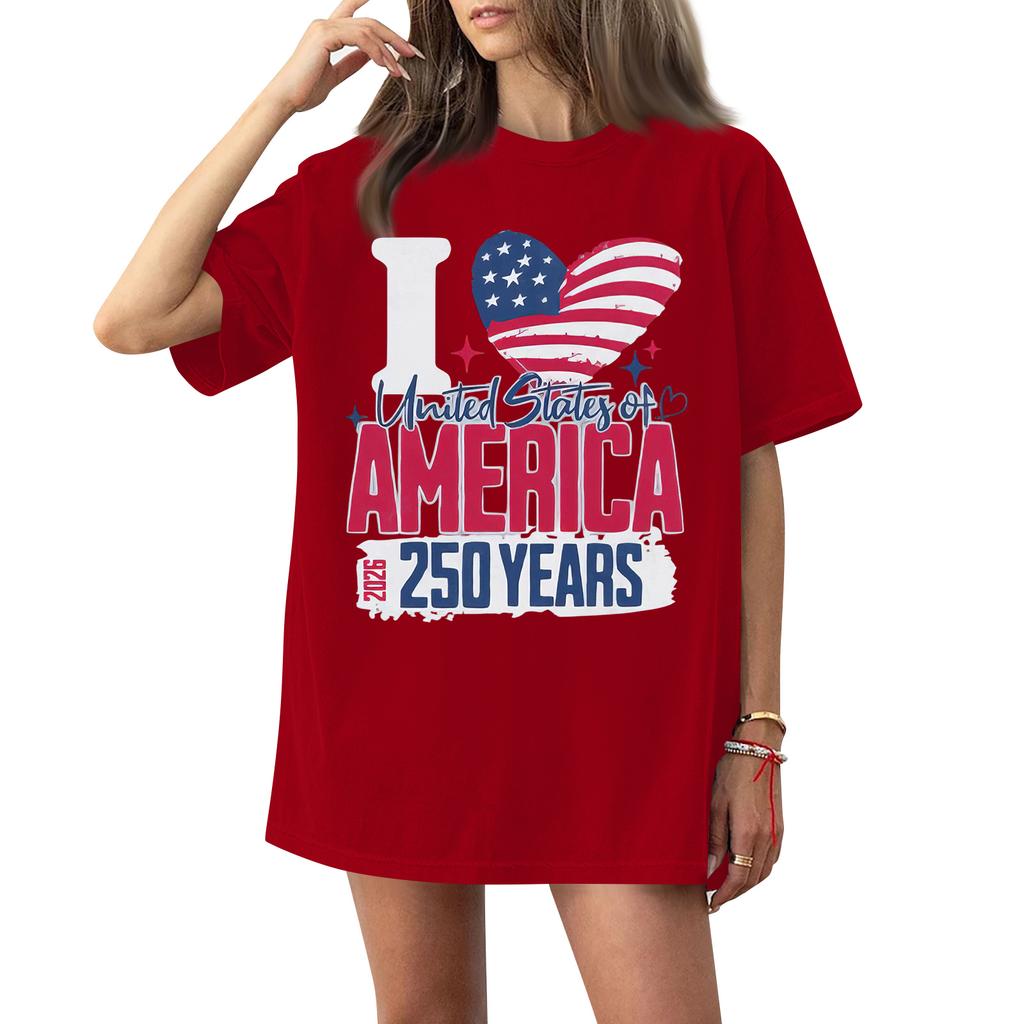 Женская футболка с круглым вырезом и короткими рукавами с принтом