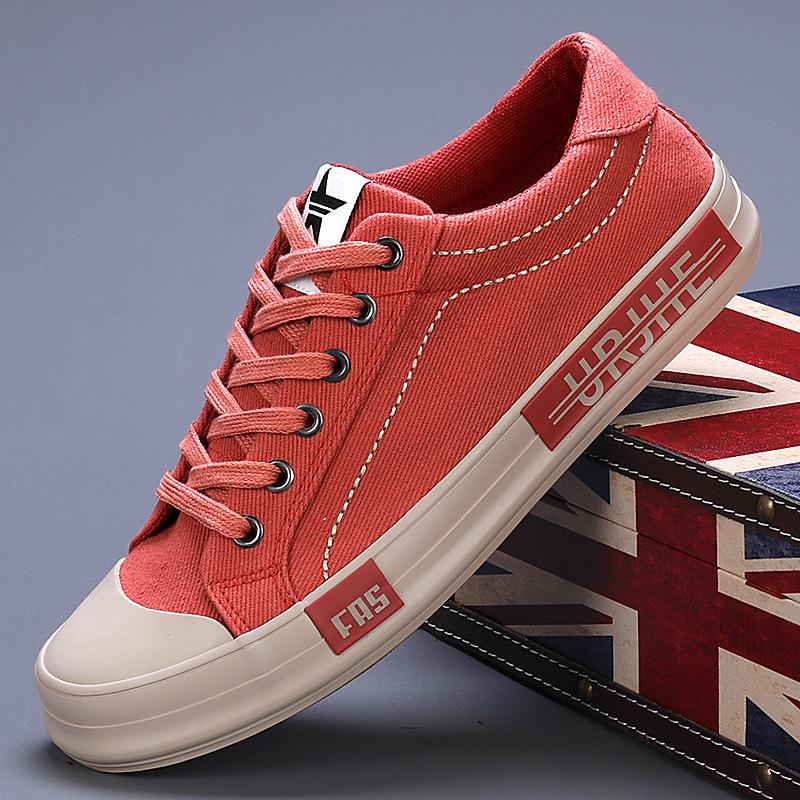 Весенние новые мужские туфли в корейском стиле, модные удобные плоские парусиновые туфли, мужские удобные туфли для вождения на мягкой подошве