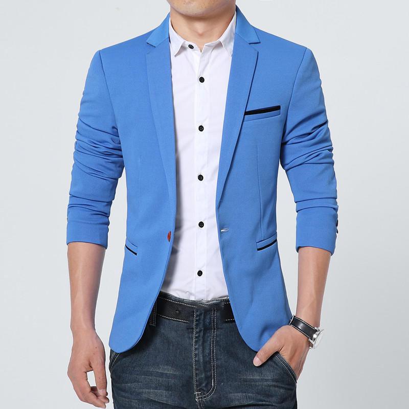 Мужской блейзер осенний модный бренд Slim Fit мужской костюм Terno Masculino блейзеры мужские