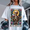 The Drinker Funny Tarot Card Tshirt, Drinking Skeleton Tarot Card, Pub Bar Alcohol Cocktail Skull Tarot TShirt, Skeleton Tarot Card, Tarot