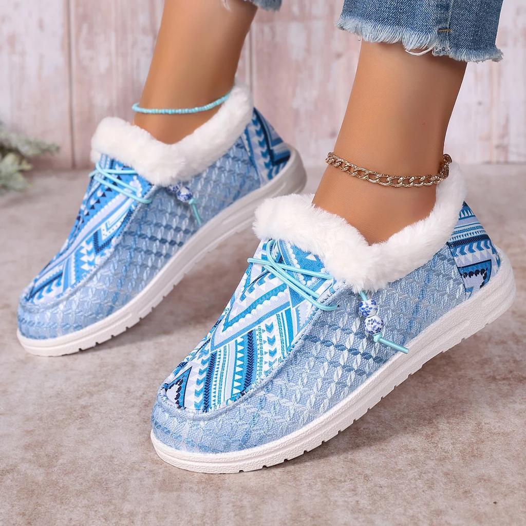 Зимние новые модные женские теплые плюшевые ботильоны на шнуровке, мягкие зимние ботинки для женщин, удобные хлопковые ботинки Zapatos De Mujer