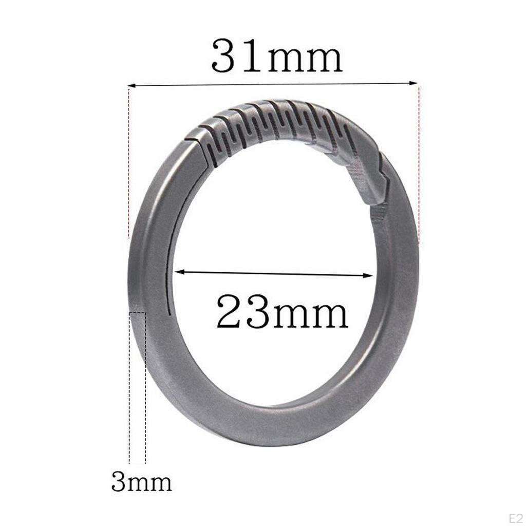 Titanium Alloy Keychain Rings Key Spring Snap Minimalist Practical Multipurpose Buckle for