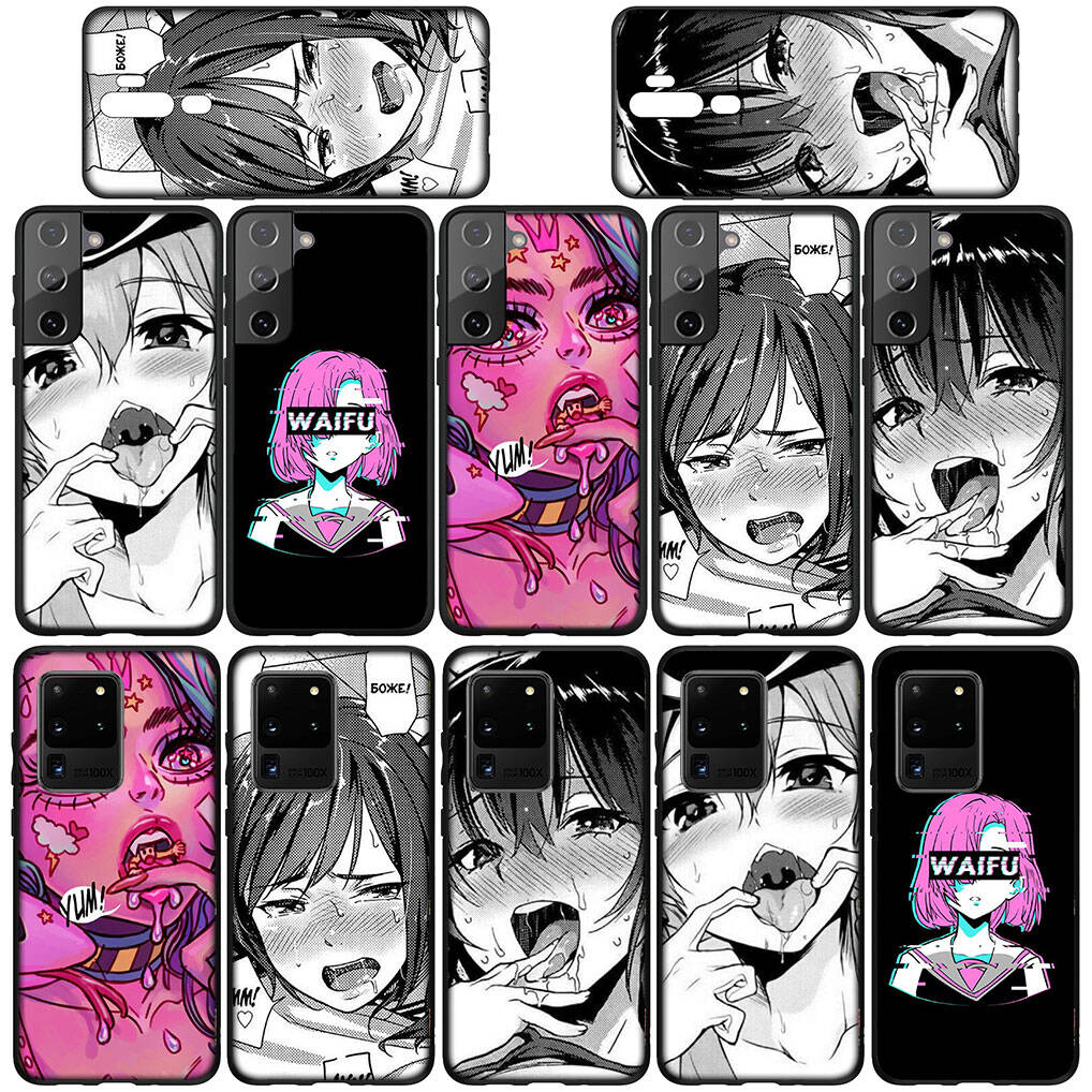 Для Samsung Galaxy S25 S24 S23 iPhone 17 16 15 Xiaomi Redmi Note 14 13 12 11 Plus Pro Max Чехол Ahegao Hentai Манга Аниме Девушка Waifu OPPO Huawei Обложка
