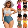 European and American One-piece Swimwear Women's Sexy High-waisted Bikini Swimsuit