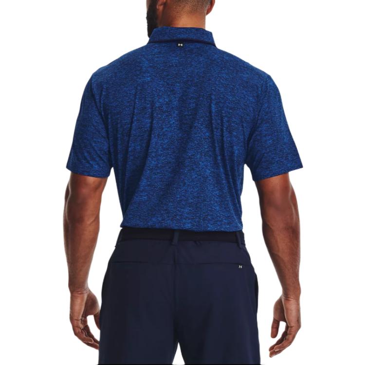 Under Armour Iso-Chill Series, однотонный пуловер-поло с короткими рукавами, мужские топы Phantom-Blue 1377364-471