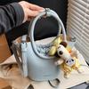 Spring and Summer Popular Korean Popular High-end Sense Portable Bucket Bag Temperament Casual Commuting Style Versatile Shoulder Messenger Bag