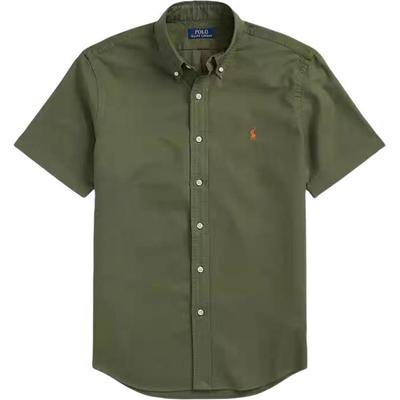 Рубашка мужская Polo с вышивкой логотипа, однобортная, с коротким рукавом 710784554-008