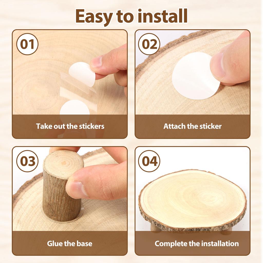 Деревянная подставка-дисплей 11-13 дюймов Декоративная подставка для свадебного торта Поднос для сервировки десертов для вечеринки Пьедестал для растений в горшках