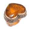 Baltic Amber Handmade Copper Jewelry Ring Size 9 S8Q84