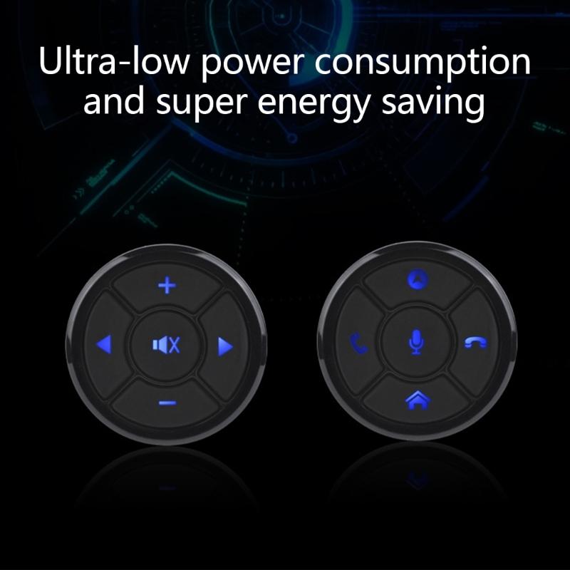 Беспроводной автомобильный переключатель управления на рулевом колесе, простая установка, кнопки с подсветкой, дистанционный диапазон 10 м для мультимедийной навигации