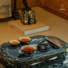 Путешествующий чайный набор Wanqiantang Edenus с лаковой красной глазурью (1 чайник, 3 чашки)