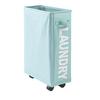 23 Inches Rolling Slim Laundry Basket with Wheels Collapsible Laundry Hamper On Wheels Tall Thin Narrow Foldable Storage Bins