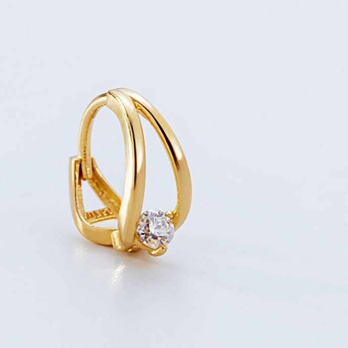 18K Gold Plated S925 Sterling Silver Zirconia Ear Cuff Earrings - Personalized, Simple, and Elegant Style.