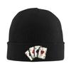 Шапка-бини 4A Poker Card Унисекс Стиль Взрослая Унисекс Повседневная Эластичная Кепка Осень Зима Дизайн для Улицы Колпак