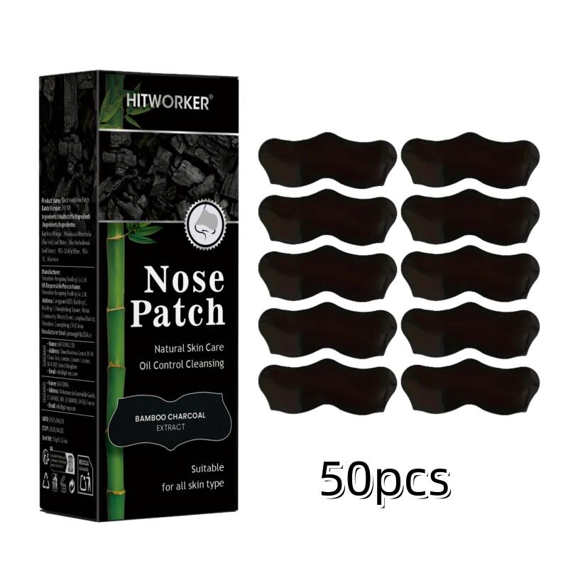 Bamboo Charcoal Blackhead Remover Nose Patches Oil Control Pore Minimizing Gentle Strips for Home Daily Skin Care