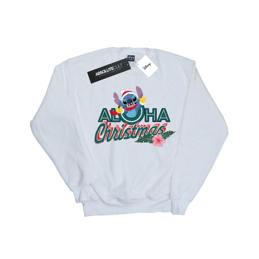 Disney Mens Lilo And Stitch Aloha Christmas Sweatshirt