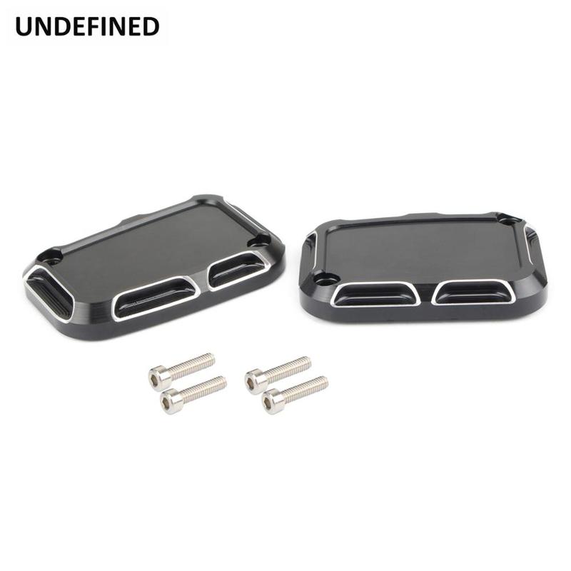 Motorcycle Brake Reservoir Master Cylinder Cover Front Rear For Harley Touring Electra Street Glide Road King FLH V-Rod VRSCA