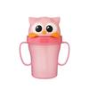 Edison Friends Spill-proof Straw Cup 3, Owl Pink, 1 Pc, 200ml