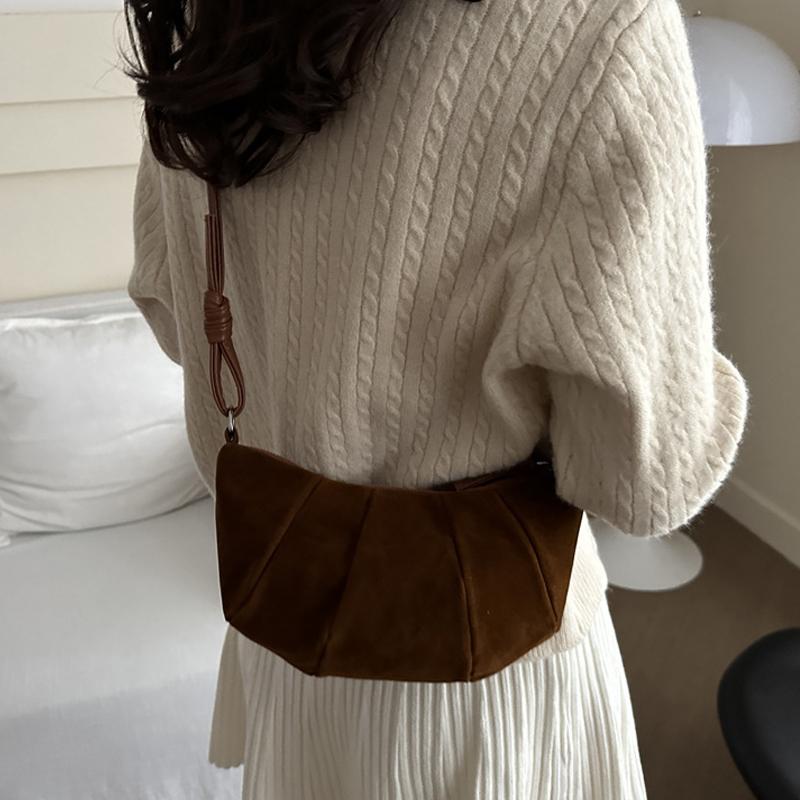 Маленькие замшевые сумки через плечо для женщин, зимняя модная тенденция, сумка через плечо, женские ретро-сумки и кошельки