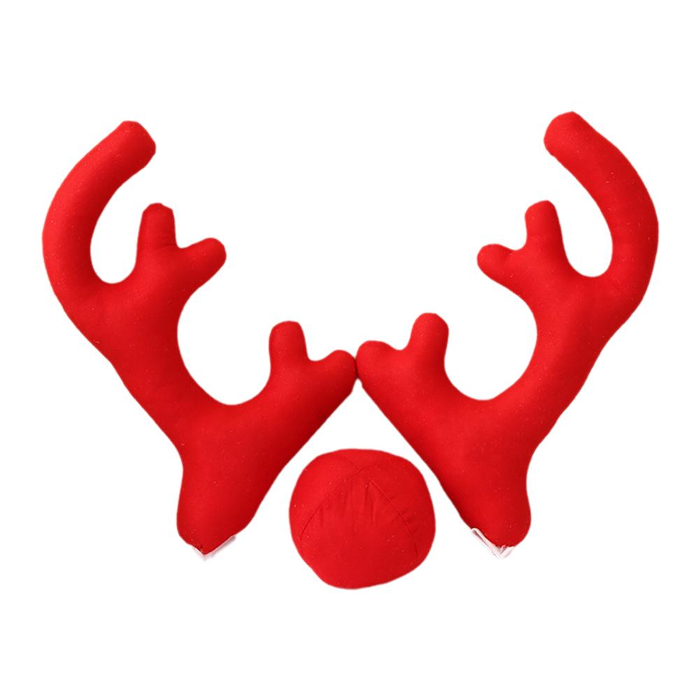 Car Christmas Decorations Creative Antlers Holiday Celebration Antlers Decorations Body Atmosphere Cloth Cute Decorat Trend Y6C9