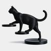 Современная 3D-печатная скульптура прыгающей кошки Геометрический Минималистичный Декор для дома Настольное украшение для гостиной Идеальный подарок для любителей кошек