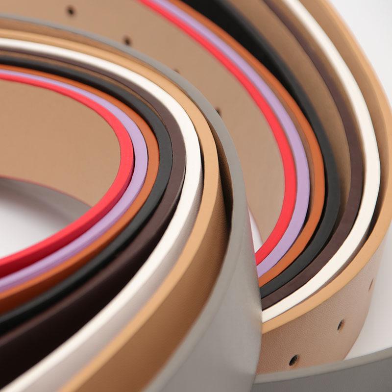 Женский кожаный ремень с круглой пряжкой - Повседневный и универсальный аксессуар для джинсов