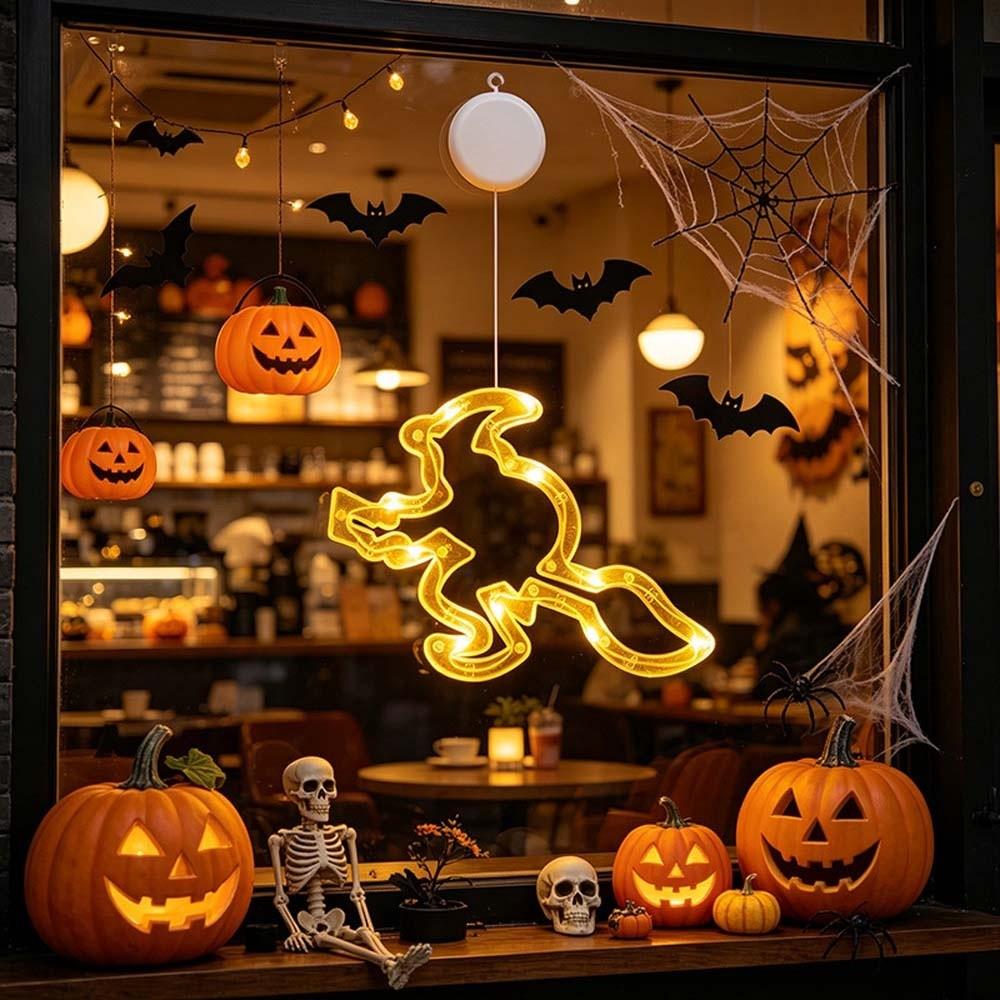 Battery-operated Halloween Suction Lights Waterproof LED Glass Pendant Holiday House Decoration
