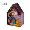 Decorative Party Favor Boxes Halloween Tin Candy Box, Haunted House Pumpkin Bat Print Metal Storage Jar Containers for Candies Favors, Small