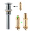 Sink Drain Stopper Plug Bolts Replacement Copper Push Spring Plug Bounce Valves Bolts for Bathroom Sink Bathtub Basins