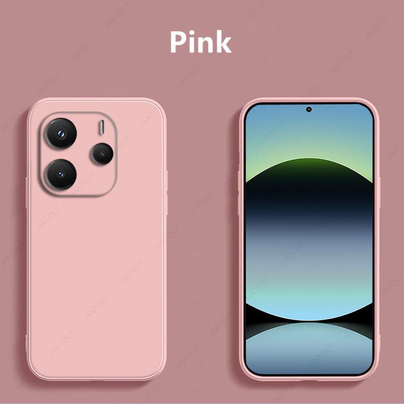Жидкий силиконовый чехол для телефона Xiaomi Redmi Note 14 5G, противоударный чехол Funda, задняя крышка для Redmi Note 14 5G Global