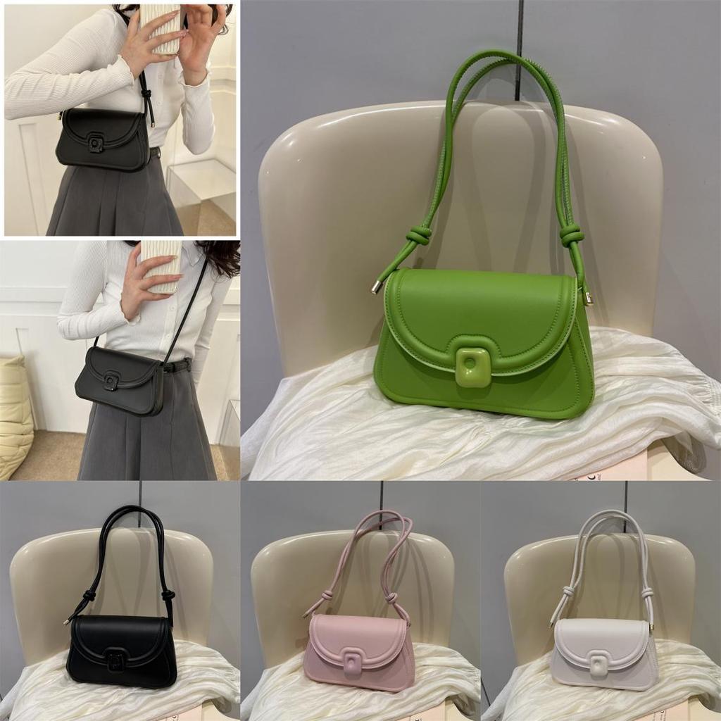 Trendy Pink Green Black White Pu Leather Womens Crossbody Bag With Magnetic Closure And Phone Pocket