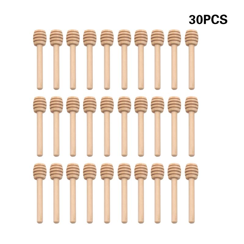 10/24/30/50/100 шт., деревянная мешалка для меда с длинной ручкой, практичная палочка для смешивания меда, банка, ложка, принадлежности для кофе, чая с молоком, кухонный инструмент