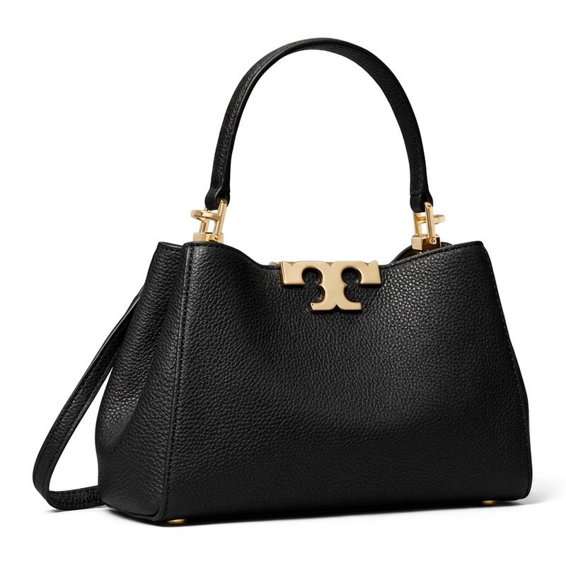 TORY BURCH Eleanor Adjustable Removable Shoulder Strap Leather Crossbody Handbag Mini Women's Black 171235-002
