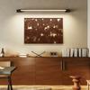 Wooden Wall Decoration, 3D, 3 Pieces, 40 x 80 cm, Tropical Leaf Pattern, Walnut
