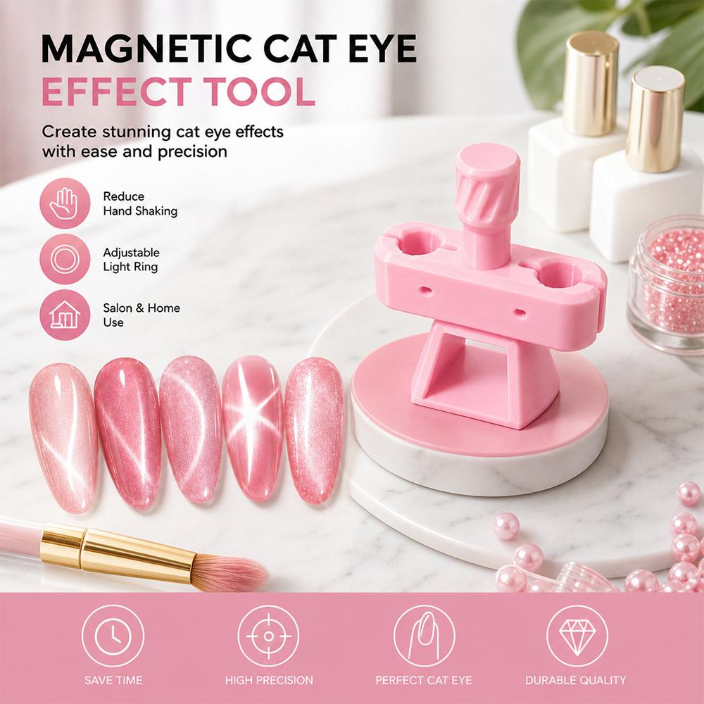 Cat Eye Nail Magnet 2026 New Auto Glass Bead Nail Art Tool For Beginner No Skill Magnetic Gel DIY Manicure